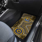 West Coast Eagles Car Mats Indigenous Monochrome Dot Art Mascot Style