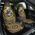 West Coast Eagles Car Seat Cover Indigenous Monochrome Dot Art Mascot Style