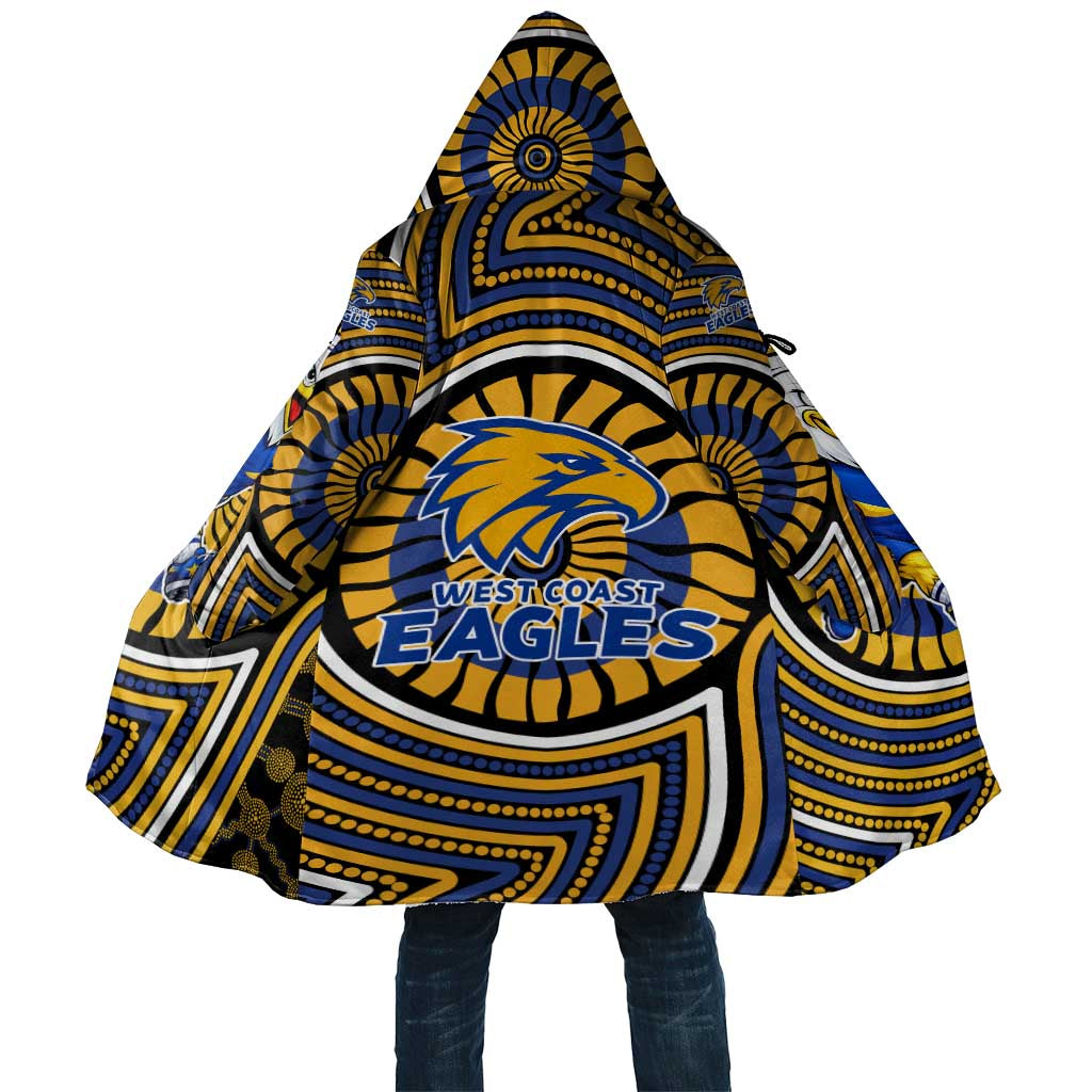 West Coast Eagles Cloak Indigenous Monochrome Dot Art Mascot Style