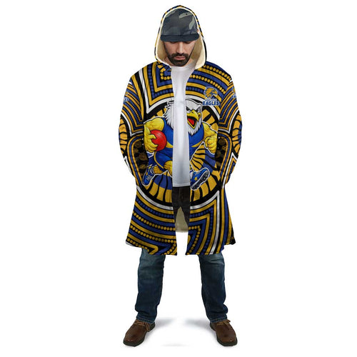 West Coast Eagles Cloak Indigenous Monochrome Dot Art Mascot Style