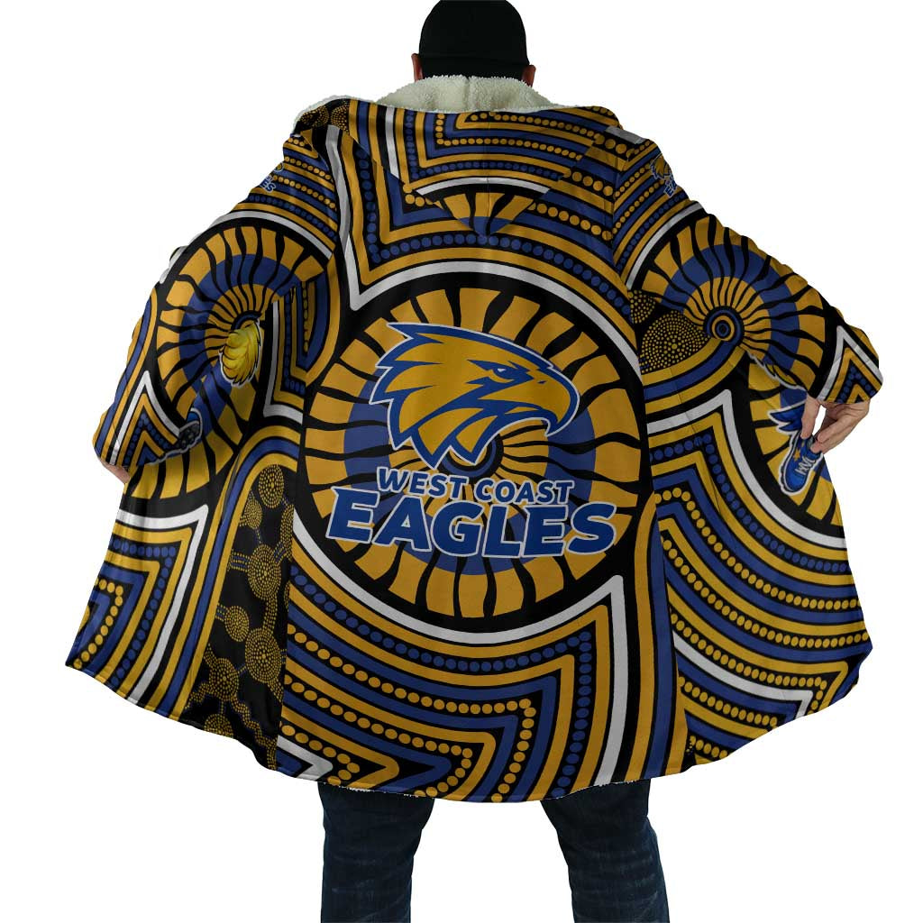 West Coast Eagles Cloak Indigenous Monochrome Dot Art Mascot Style