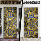 West Coast Eagles Door Cover Indigenous Monochrome Dot Art Mascot Style