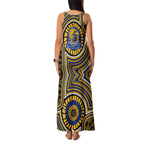 West Coast Eagles Family Matching Tank Maxi Dress and Hawaiian Shirt Indigenous Monochrome Dot Art Mascot Style