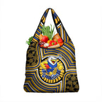 West Coast Eagles Grocery Bag Indigenous Monochrome Dot Art Mascot Style