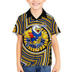 West Coast Eagles Hawaiian Shirt Indigenous Monochrome Dot Art Mascot Style