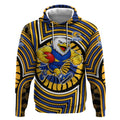 West Coast Eagles Hoodie Indigenous Monochrome Dot Art Mascot Style