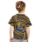 West Coast Eagles Kid T Shirt Indigenous Monochrome Dot Art Mascot Style