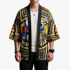 West Coast Eagles Kimono Indigenous Monochrome Dot Art Mascot Style