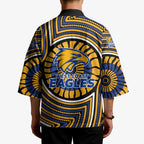 West Coast Eagles Kimono Indigenous Monochrome Dot Art Mascot Style