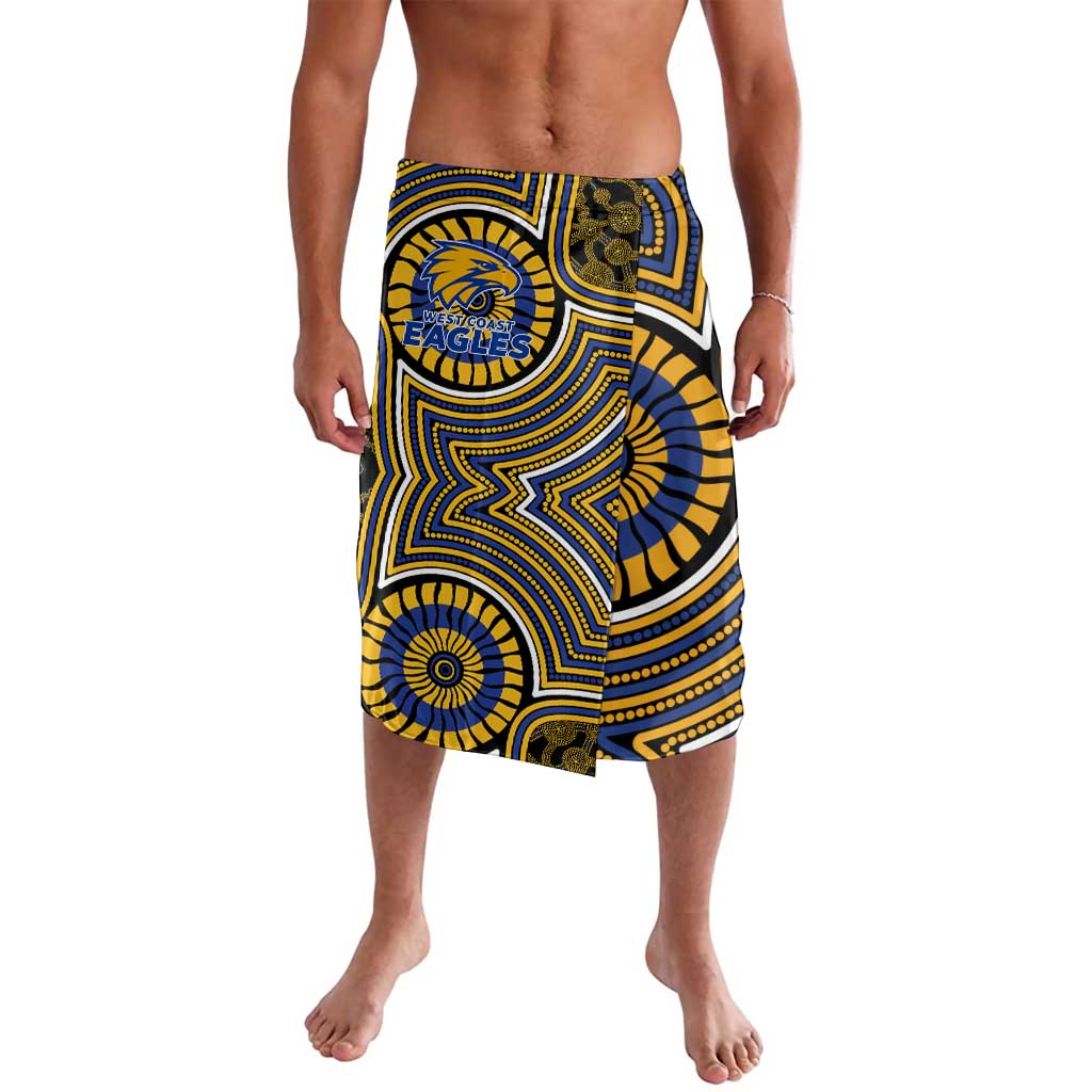 West Coast Eagles Lavalava Indigenous Monochrome Dot Art Mascot Style