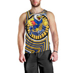 West Coast Eagles Men Tank Top Indigenous Monochrome Dot Art Mascot Style