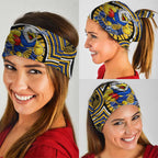 West Coast Eagles Neck Gaiter Indigenous Monochrome Dot Art Mascot Style