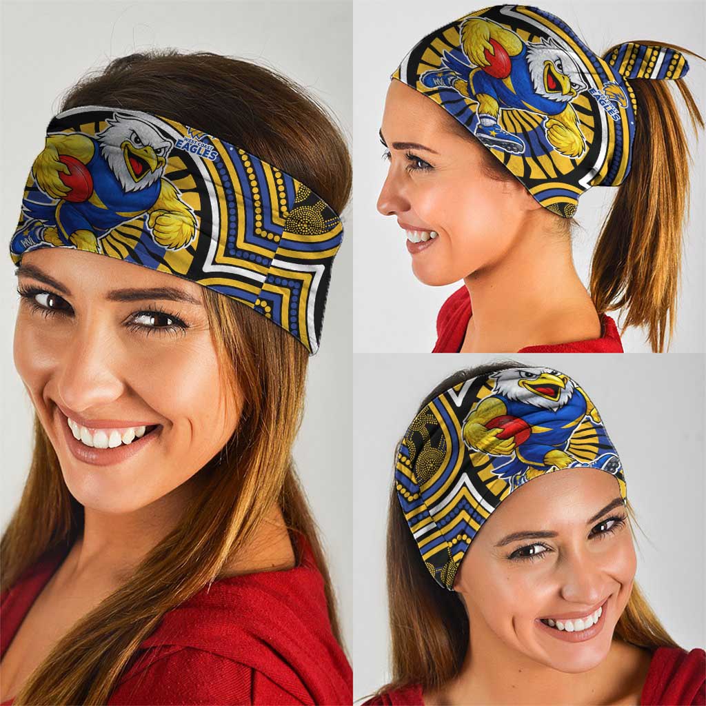 West Coast Eagles Neck Gaiter Indigenous Monochrome Dot Art Mascot Style