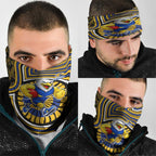 West Coast Eagles Neck Gaiter Indigenous Monochrome Dot Art Mascot Style