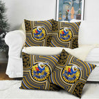 West Coast Eagles Pillow Cover Indigenous Monochrome Dot Art Mascot Style