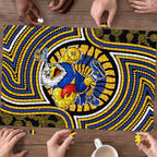 West Coast Eagles Puzzle Indigenous Monochrome Dot Art Mascot Style
