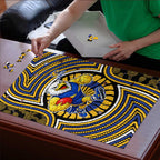 West Coast Eagles Puzzle Indigenous Monochrome Dot Art Mascot Style