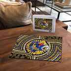 West Coast Eagles Puzzle Indigenous Monochrome Dot Art Mascot Style