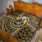 West Coast Eagles Quilt Indigenous Monochrome Dot Art Mascot Style