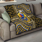 West Coast Eagles Quilt Indigenous Monochrome Dot Art Mascot Style