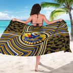 West Coast Eagles Sarong Indigenous Monochrome Dot Art Mascot Style