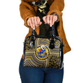 West Coast Eagles Shoulder Handbag Indigenous Monochrome Dot Art Mascot Style