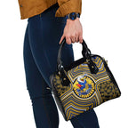 West Coast Eagles Shoulder Handbag Indigenous Monochrome Dot Art Mascot Style