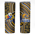 West Coast Eagles Skinny Tumbler Indigenous Monochrome Dot Art Mascot Style