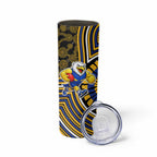 West Coast Eagles Skinny Tumbler Indigenous Monochrome Dot Art Mascot Style
