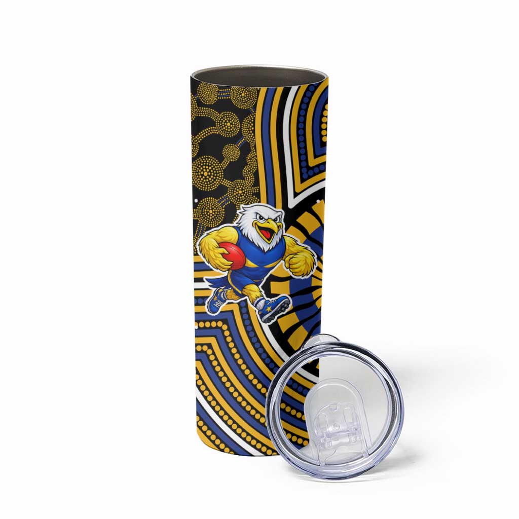 West Coast Eagles Skinny Tumbler Indigenous Monochrome Dot Art Mascot Style