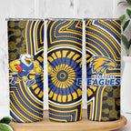 West Coast Eagles Skinny Tumbler Indigenous Monochrome Dot Art Mascot Style