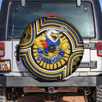 West Coast Eagles Spare Tire Cover Indigenous Monochrome Dot Art Mascot Style