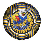 West Coast Eagles Spare Tire Cover Indigenous Monochrome Dot Art Mascot Style