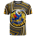 West Coast Eagles T Shirt Indigenous Monochrome Dot Art Mascot Style
