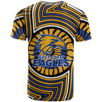 West Coast Eagles T Shirt Indigenous Monochrome Dot Art Mascot Style