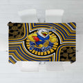 West Coast Eagles Tablecloth Indigenous Monochrome Dot Art Mascot Style