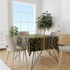 West Coast Eagles Tablecloth Indigenous Monochrome Dot Art Mascot Style