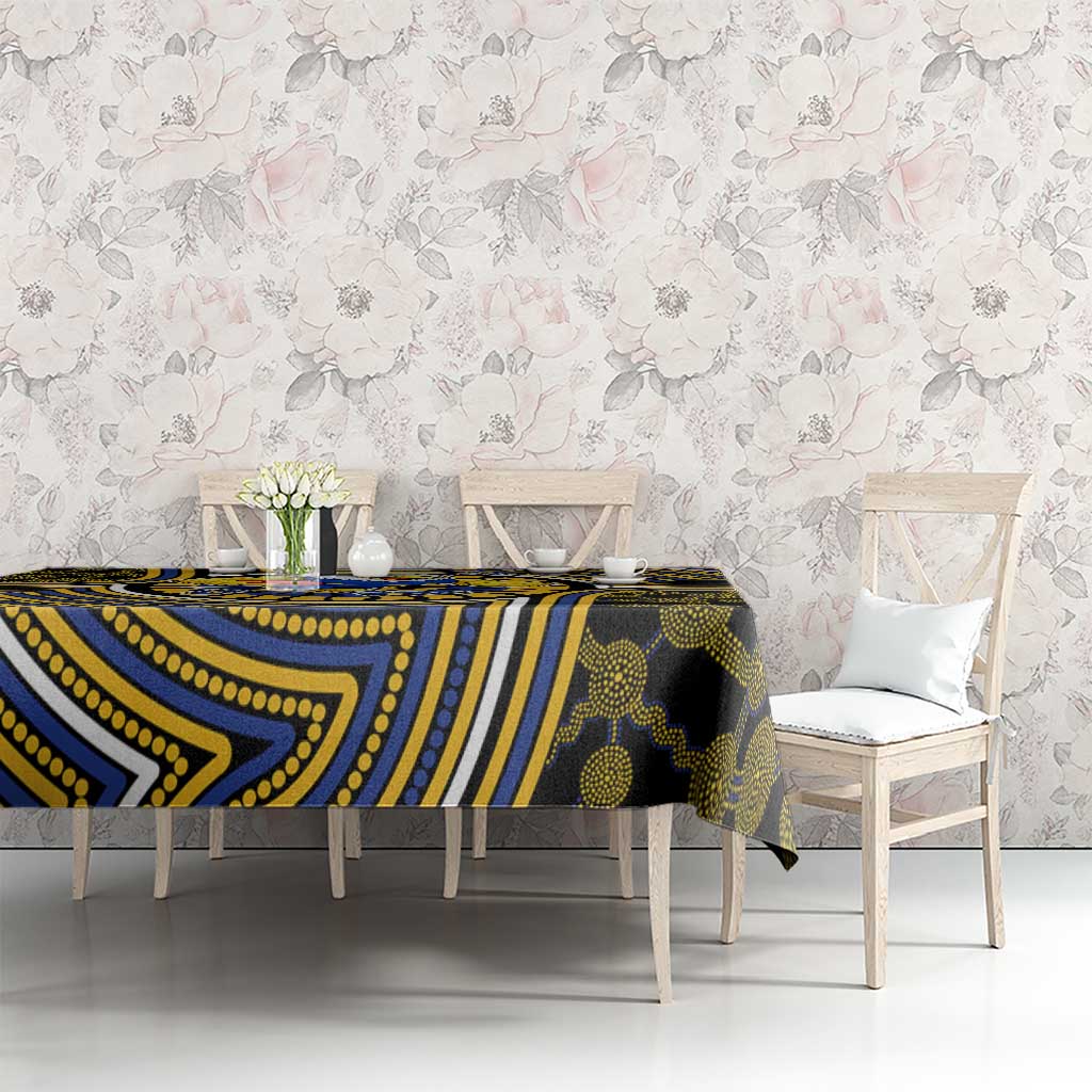 West Coast Eagles Tablecloth Indigenous Monochrome Dot Art Mascot Style