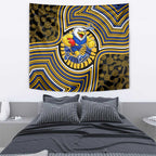 West Coast Eagles Tapestry Indigenous Monochrome Dot Art Mascot Style
