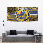 West Coast Eagles Tapestry Indigenous Monochrome Dot Art Mascot Style