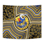 West Coast Eagles Tapestry Indigenous Monochrome Dot Art Mascot Style