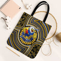 West Coast Eagles Tote Bag Indigenous Monochrome Dot Art Mascot Style
