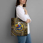 West Coast Eagles Tote Bag Indigenous Monochrome Dot Art Mascot Style