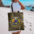 West Coast Eagles Tote Bag Indigenous Monochrome Dot Art Mascot Style