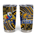 West Coast Eagles Tumbler Cup Indigenous Monochrome Dot Art Mascot Style