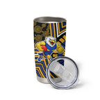 West Coast Eagles Tumbler Cup Indigenous Monochrome Dot Art Mascot Style