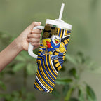 West Coast Eagles Tumbler With Handle Indigenous Monochrome Dot Art Mascot Style
