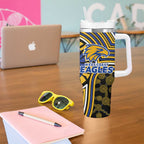 West Coast Eagles Tumbler With Handle Indigenous Monochrome Dot Art Mascot Style
