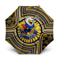 West Coast Eagles Umbrella Indigenous Monochrome Dot Art Mascot Style