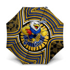 West Coast Eagles Umbrella Indigenous Monochrome Dot Art Mascot Style